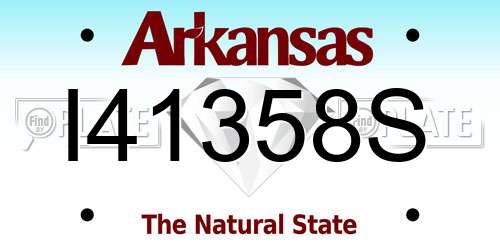 I41358S Arkansas License Plate