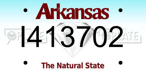 I413702 Arkansas License Plate