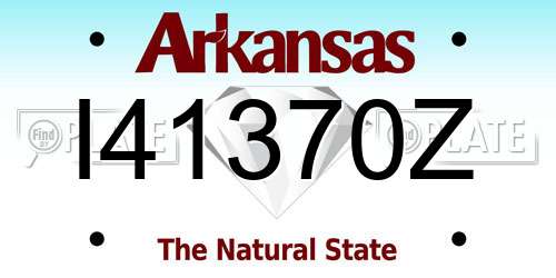 I41370Z Arkansas License Plate