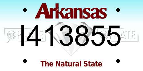 I413855 Arkansas License Plate