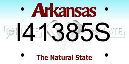 I41385S Arkansas License Plate