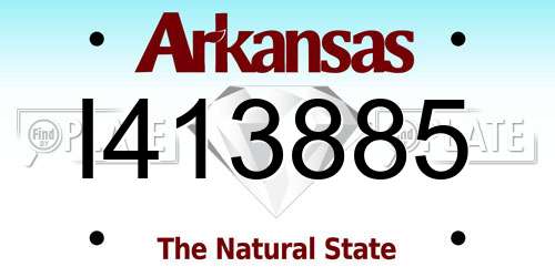 I413885 Arkansas License Plate