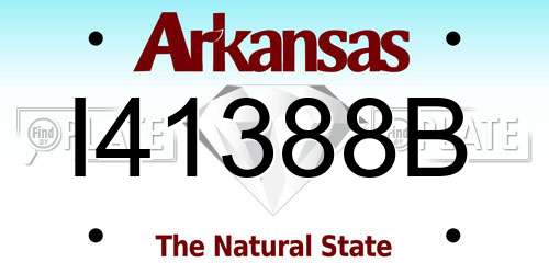 I41388B Arkansas License Plate