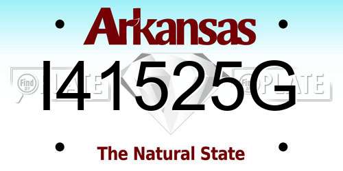 I41525G Arkansas License Plate