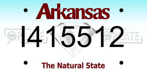 I415512 Arkansas License Plate