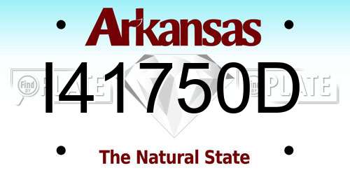I41750D Arkansas License Plate