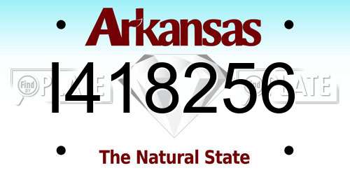 I418256 Arkansas License Plate