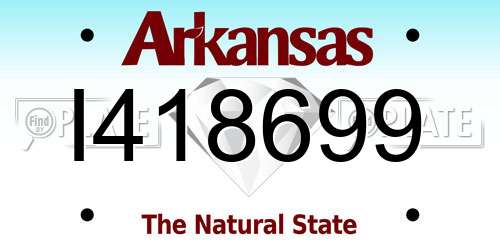 I418699 Arkansas License Plate