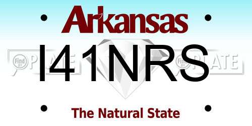 I41NRS Arkansas License Plate