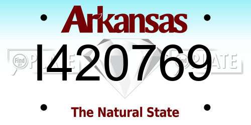 I420769 Arkansas License Plate