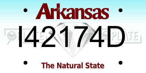I42174D Arkansas License Plate