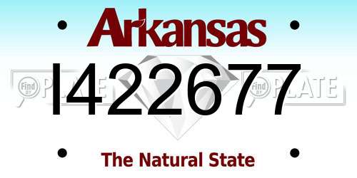 I422677 Arkansas License Plate