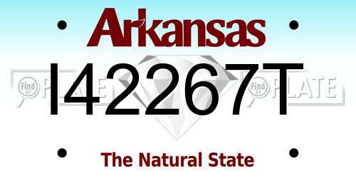 I42267T Arkansas License Plate