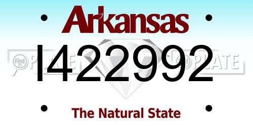 I422992 Arkansas License Plate