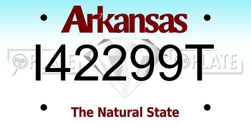 I42299T Arkansas License Plate