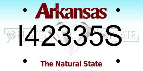 I42335S Arkansas License Plate