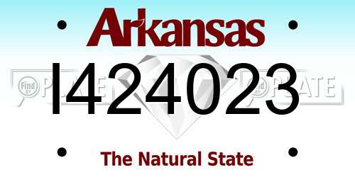 I424023 Arkansas License Plate