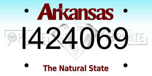 I424069 Arkansas License Plate