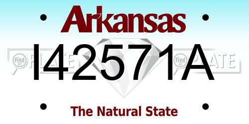 I42571A Arkansas License Plate