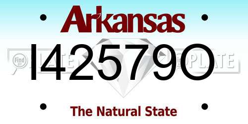 I42579O Arkansas License Plate
