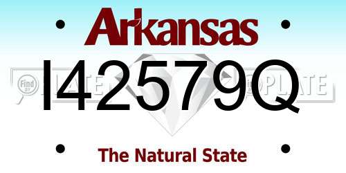 I42579Q Arkansas License Plate