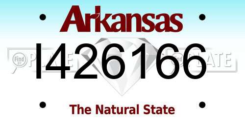 I426166 Arkansas License Plate