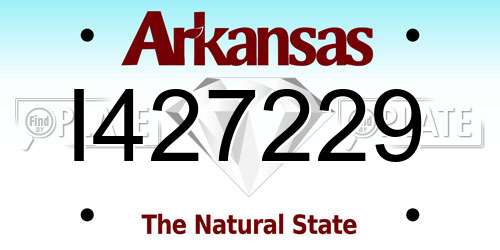 I427229 Arkansas License Plate