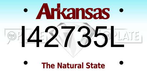 I42735L Arkansas License Plate