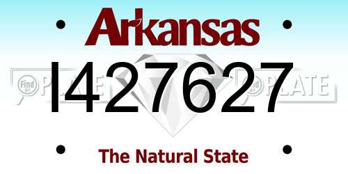 I427627 Arkansas License Plate
