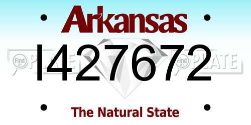 I427672 Arkansas License Plate