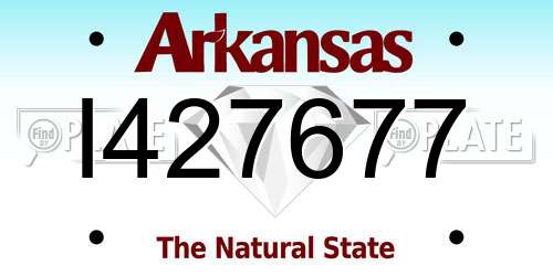 I427677 Arkansas License Plate