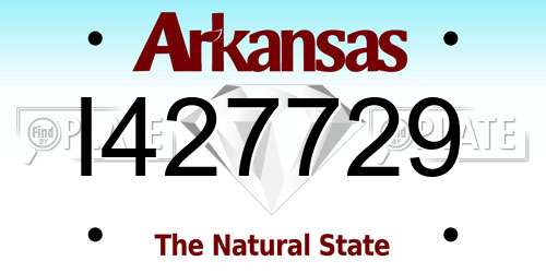 I427729 Arkansas License Plate