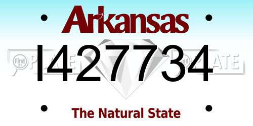 I427734 Arkansas License Plate