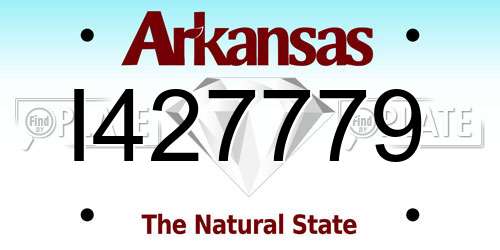 I427779 Arkansas License Plate