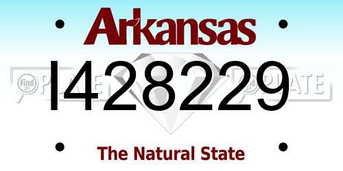 I428229 Arkansas License Plate