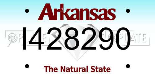 I428290 Arkansas License Plate
