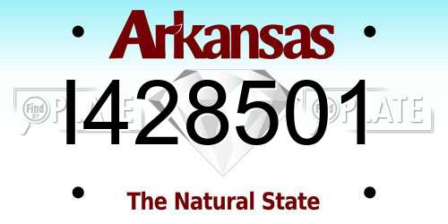 I428501 Arkansas License Plate