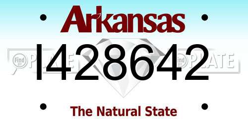I428642 Arkansas License Plate