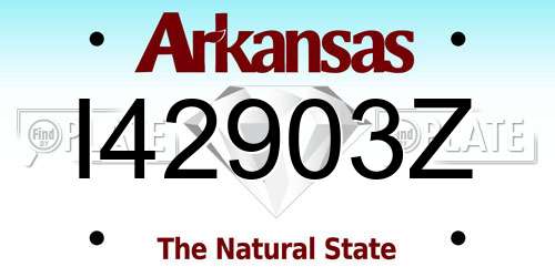 I42903Z Arkansas License Plate