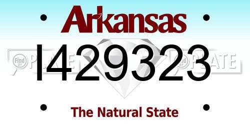 I429323 Arkansas License Plate