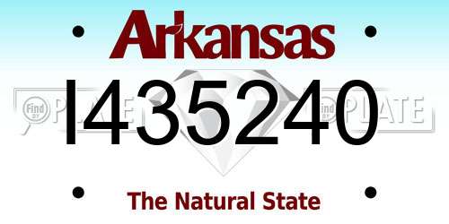 I435240 Arkansas License Plate