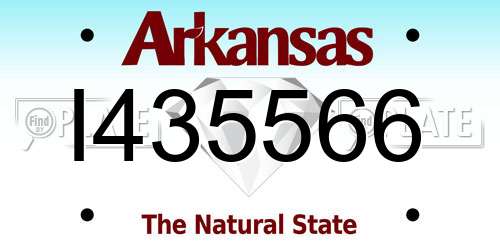 I435566 Arkansas License Plate
