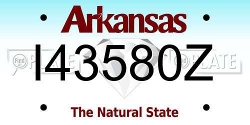 I43580Z Arkansas License Plate