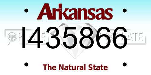 I435866 Arkansas License Plate