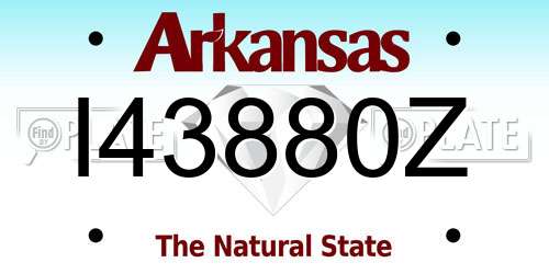 I43880Z Arkansas License Plate