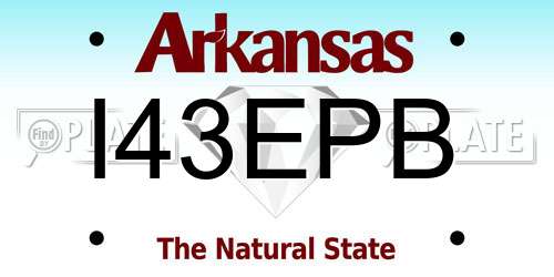 I43EPB Arkansas License Plate