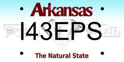 I43EPS Arkansas License Plate