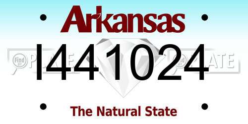 I441024 Arkansas License Plate