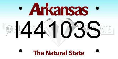 I44103S Arkansas License Plate