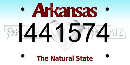 I441574 Arkansas License Plate